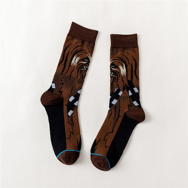 1 pair Star Wars Socks Master Yoda R2-D2 Wookiee Jedi Knight