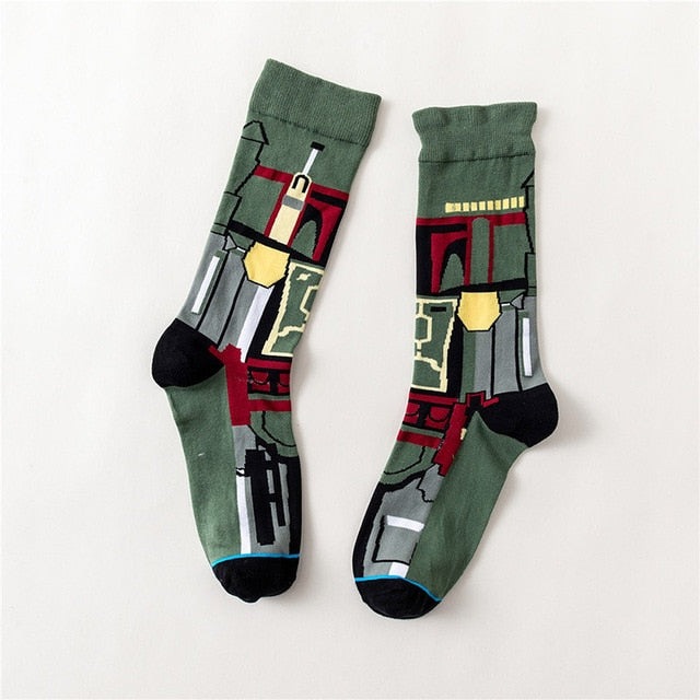 1 pair Star Wars Socks Master Yoda R2-D2 Wookiee Jedi Knight