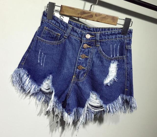 Denim Booty Shorts High Waist