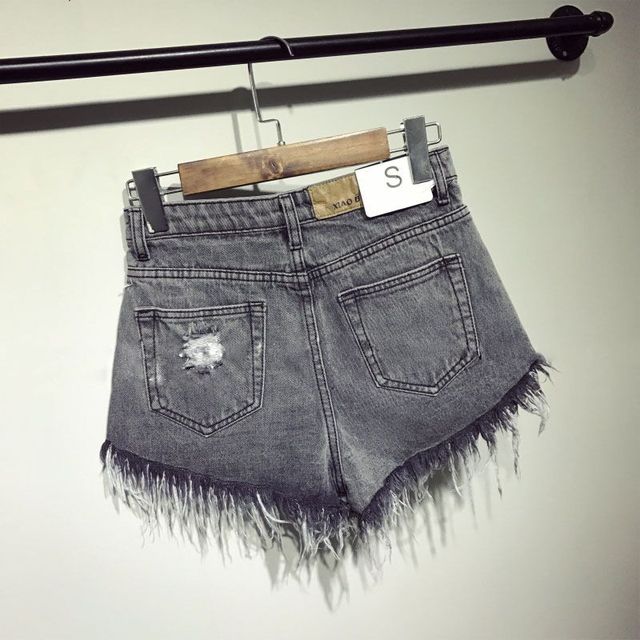 Denim Booty Shorts High Waist