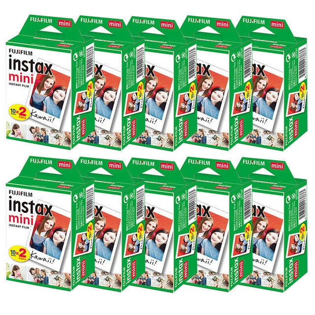 10 - 200 Sheets Fujifilm Instax Mini Film White Edge Mini 11 Mini 9 8 7s 70