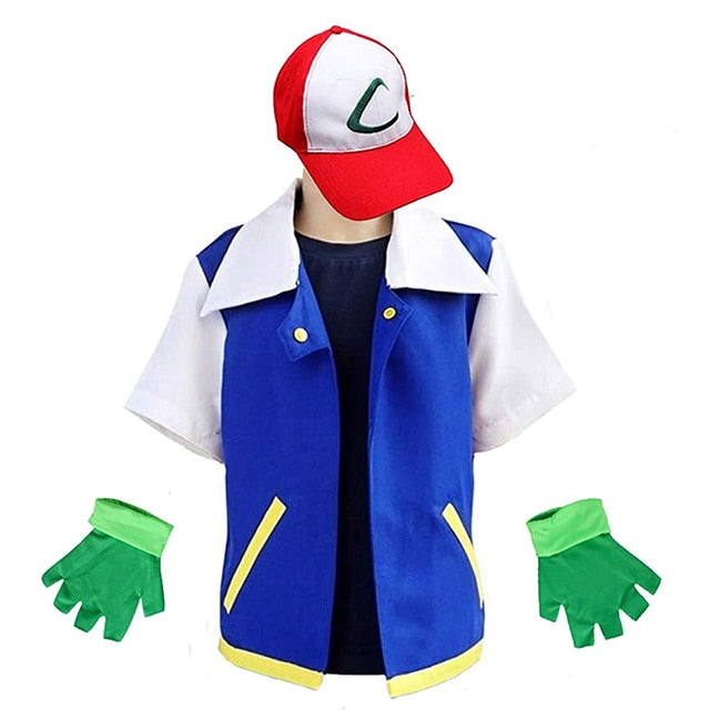 Ash Ketchum Pokemon Costume, adults & kids