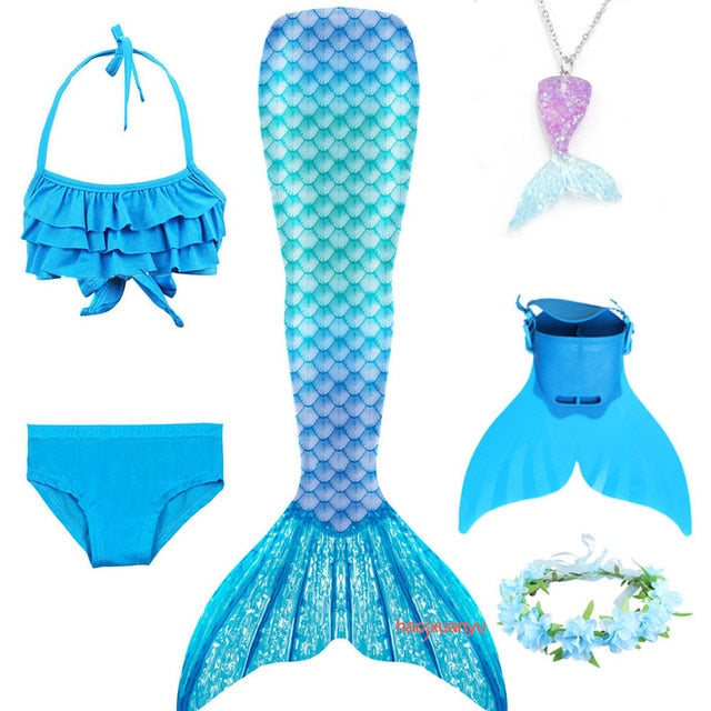 Mermaid Swimsuit Costume for Swimming, kids