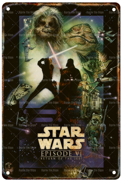 Vintage Metal Poster Star Wars