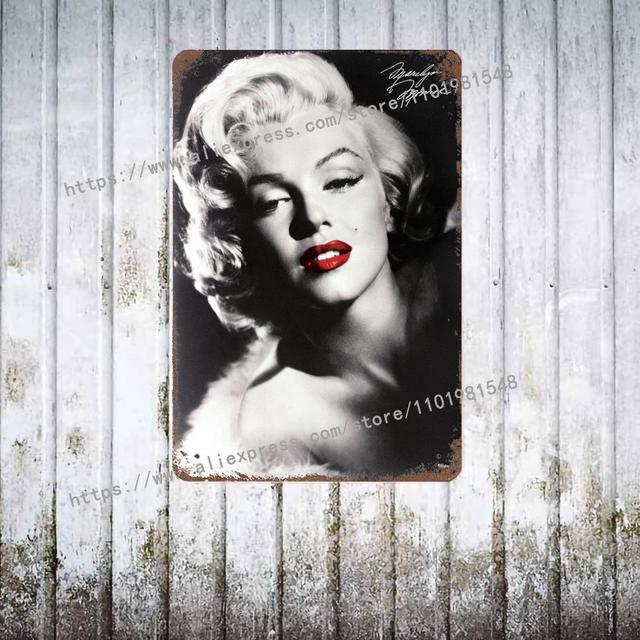 Marilyn Monroe and James Dean Poster Vintage Tin Sign