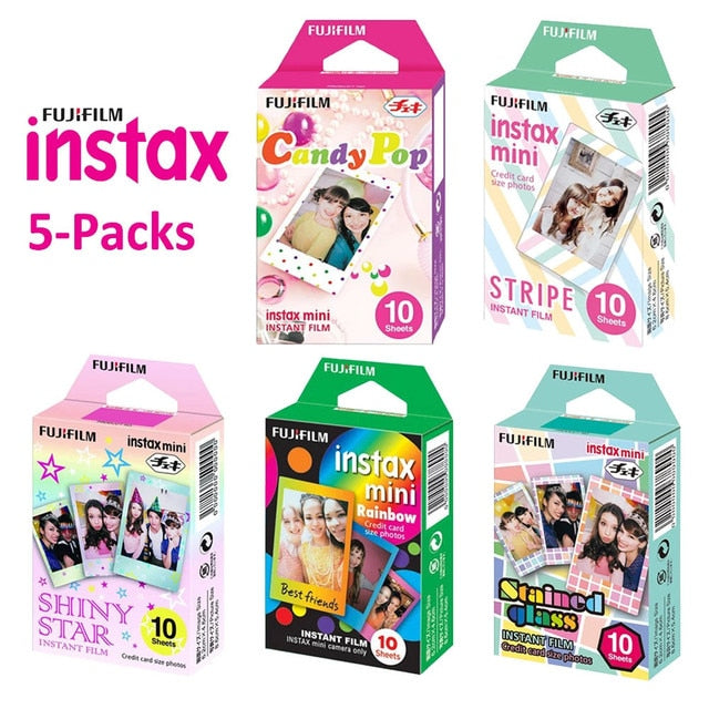 10 - 200 Sheets Fujifilm Instax Mini Film White Edge Mini 11 Mini 9 8 7s 70