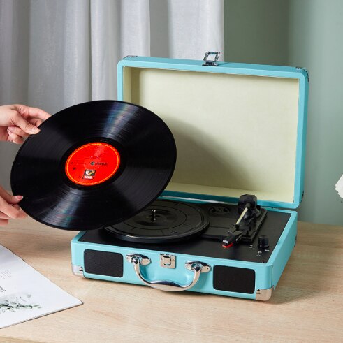 Portable Vinyl Record Player Bluetooth