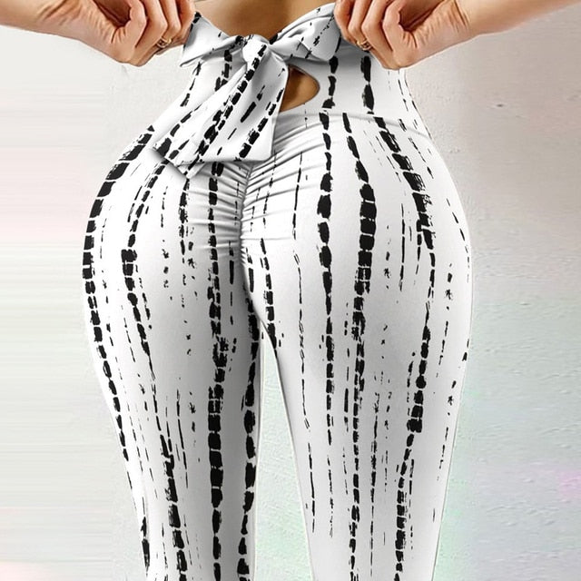 Yoga Pants Bow Tie High Waist Push Up