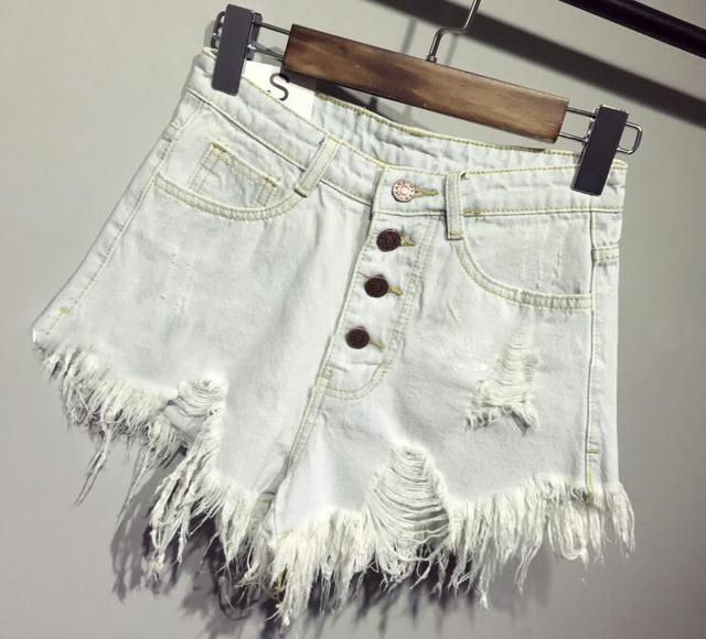 Denim Booty Shorts High Waist