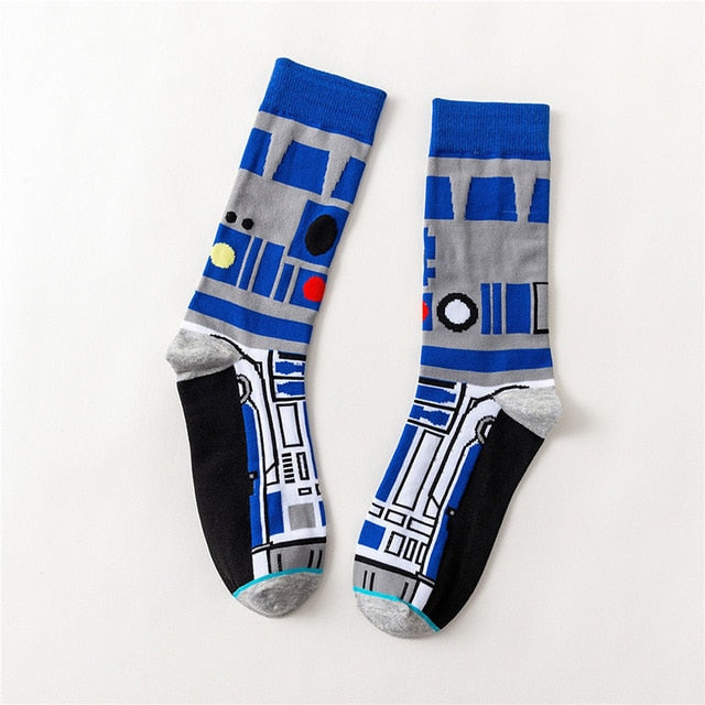 1 pair Star Wars Socks Master Yoda R2-D2 Wookiee Jedi Knight