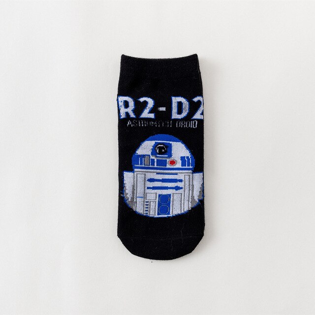 1 pair Star Wars Socks Master Yoda R2-D2 Wookiee Jedi Knight