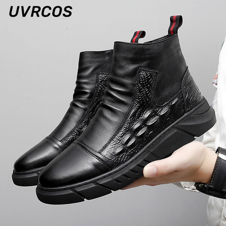 Work Boots Casual Thick-Soled Retro Wild Fashion Non-Slip Low-Top Flat Heel