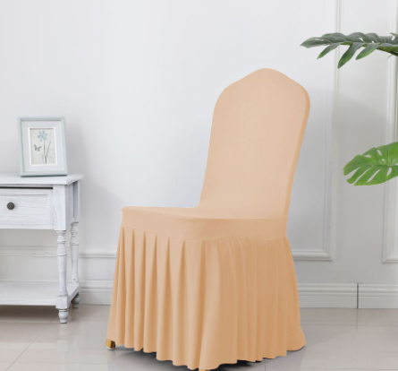 Wedding Spandex Chair Cover With  Pleated Ruffled  Skirt