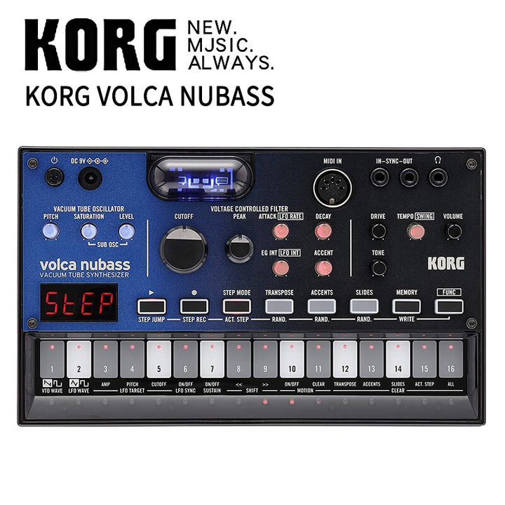 Korg volca nubass vacuum tube analog keyboard synthesizer