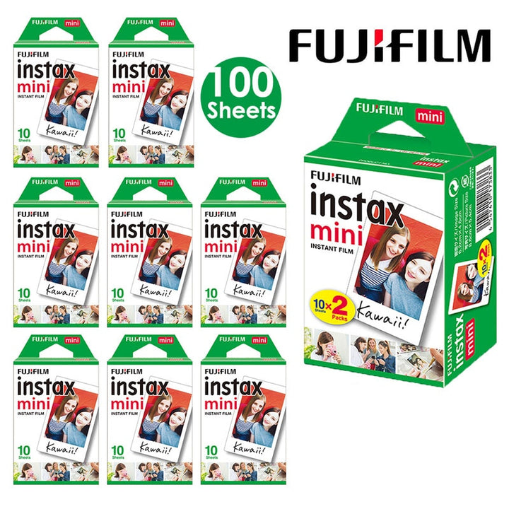 10 - 200 Sheets Fujifilm Instax Mini Film White Edge Mini 11 Mini 9 8 7s 70