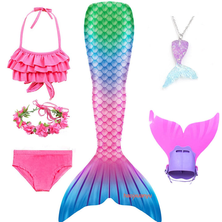 Mermaid Swimsuit Costume for Swimming, kids