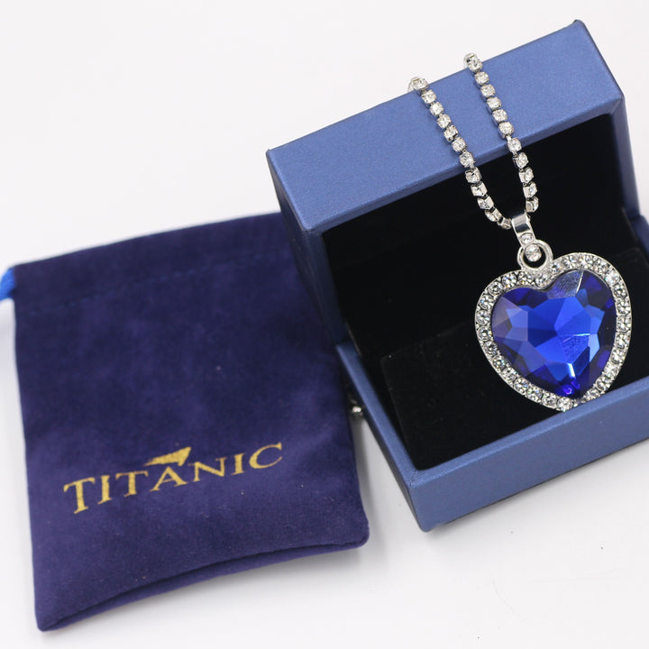 Titanic Heart of Ocean Necklace + Velvet Bag