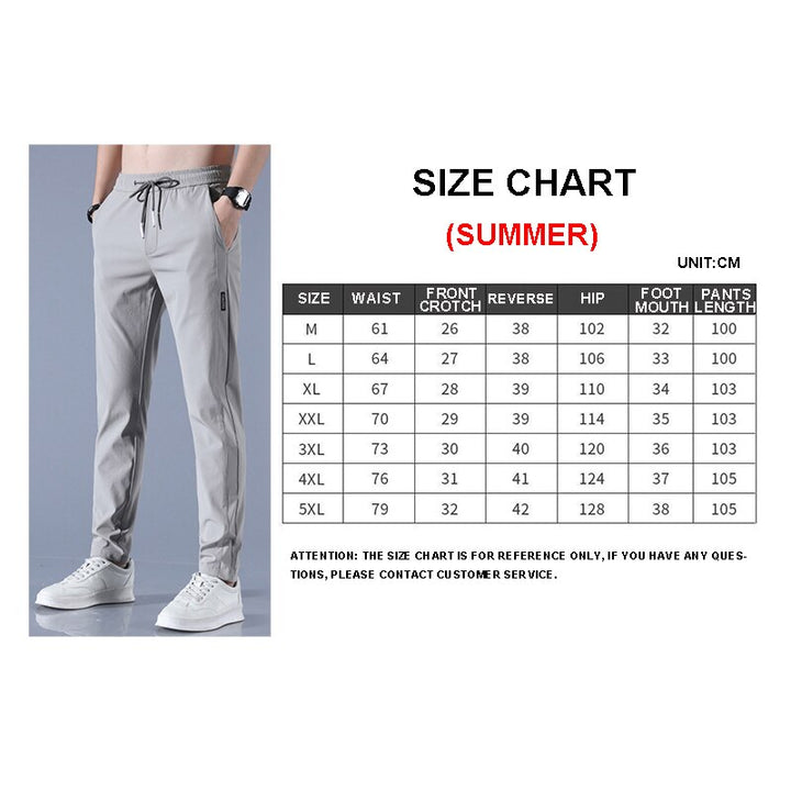 Ice Silk Trousers Solid Color Mid-Waist Loose Breathable Straight-Leg Casual Pants