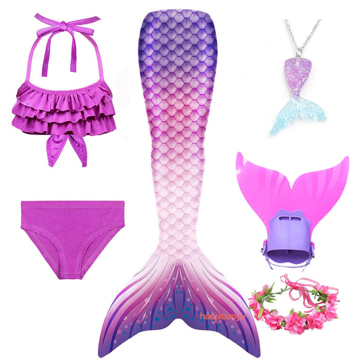 Mermaid Swimsuit Costume for Swimming, kids