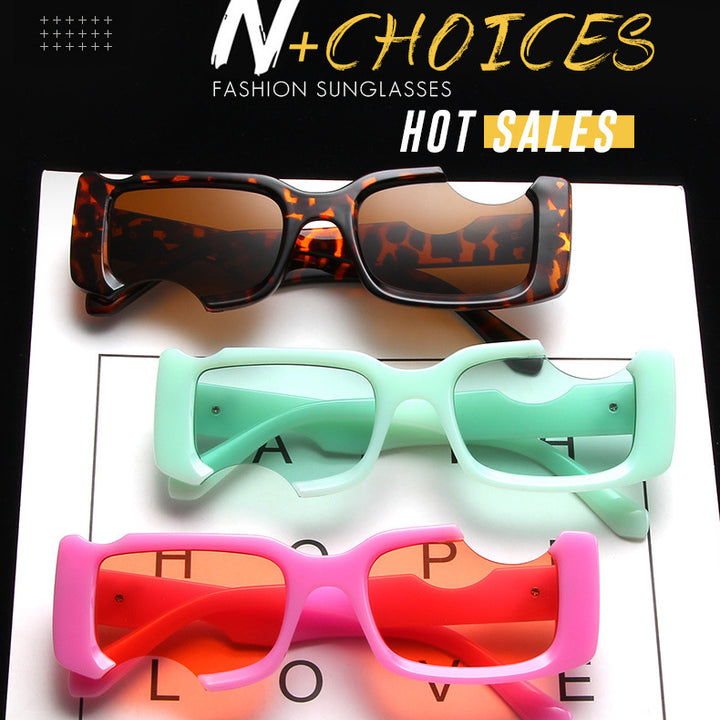 Off Notch Hole Design Sun Glasses