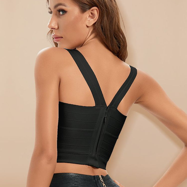 Criss Cross Bandage Crop Top Bodycon