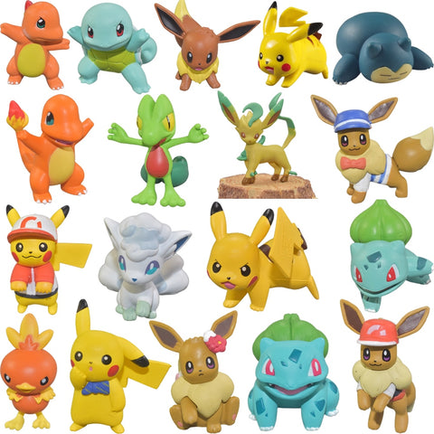 Pokemon Pikachu Bulbasaur Charmander Mew Eevee Leafeon Squirtle Venusaur Mini Dolls